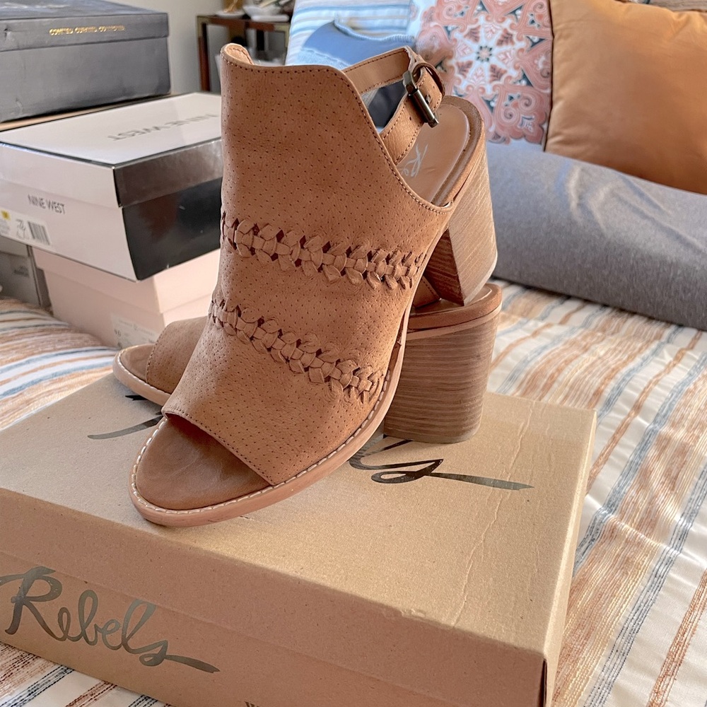 Rebels Size 9 Suede Block Heels